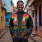 Personalized Ghana Black History Month Sleeve Zip Bomber Jacket Live It Learn It Make It - African Pride