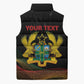 Personalized Ghana Black History Month Sleeveless Puffer Jacket Live It Learn It Make It - African Pride