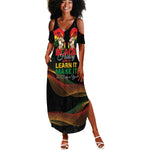Personalized Ghana Black History Month Summer Maxi Dress Live It Learn It Make It - African Pride
