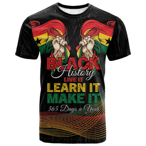Personalized Ghana Black History Month T shirt Live It Learn It Make It - African Pride