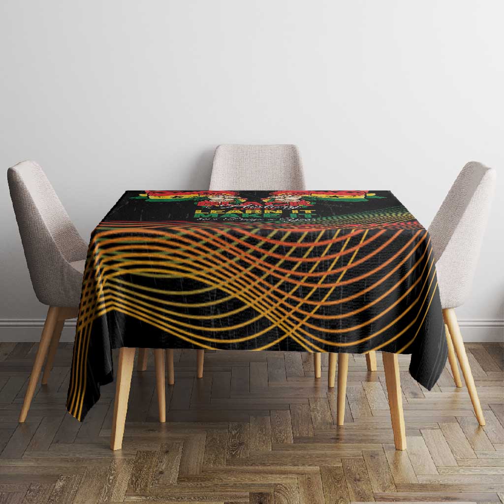Ghana Black History Month Tablecloth Live It Learn It Make It - African Pride