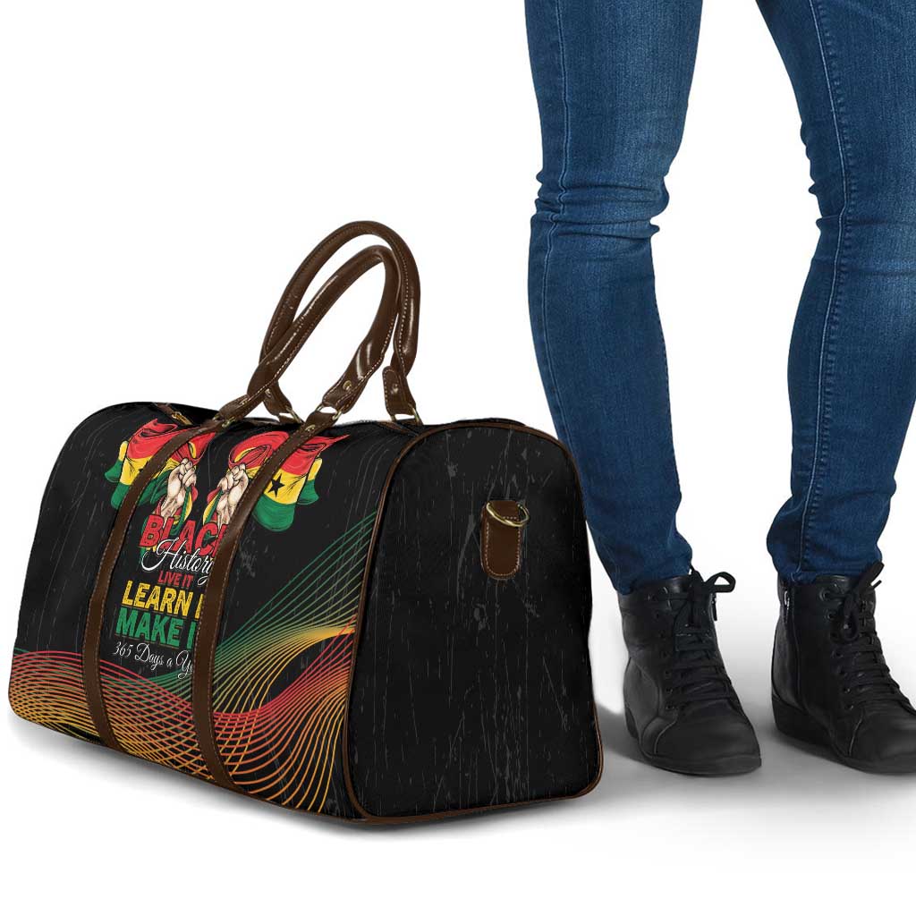Ghana Black History Month Travel Bag Live It Learn It Make It - African Pride