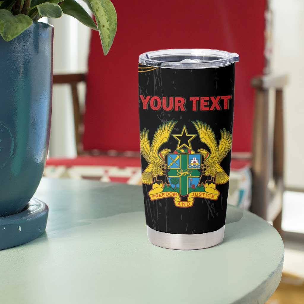 Personalized Ghana Black History Month Tumbler Cup Live It Learn It Make It - African Pride