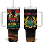 Personalized Ghana Black History Month Tumbler With Handle Live It Learn It Make It - African Pride