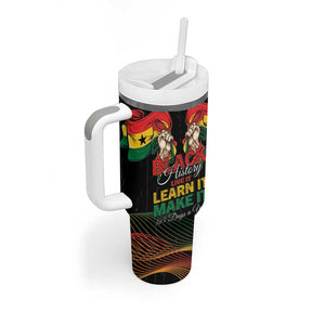 Personalized Ghana Black History Month Tumbler With Handle Live It Learn It Make It - African Pride