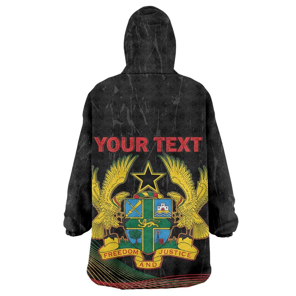 Personalized Ghana Black History Month Wearable Blanket Hoodie Live It Learn It Make It - African Pride