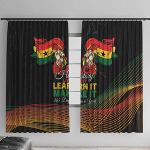 Ghana Black History Month Window Curtain Live It Learn It Make It - African Pride