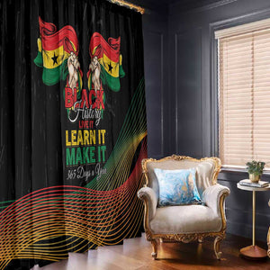 Ghana Black History Month Window Curtain Live It Learn It Make It - African Pride