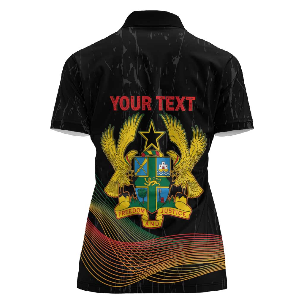 Personalized Ghana Black History Month Women Polo Shirt Live It Learn It Make It - African Pride