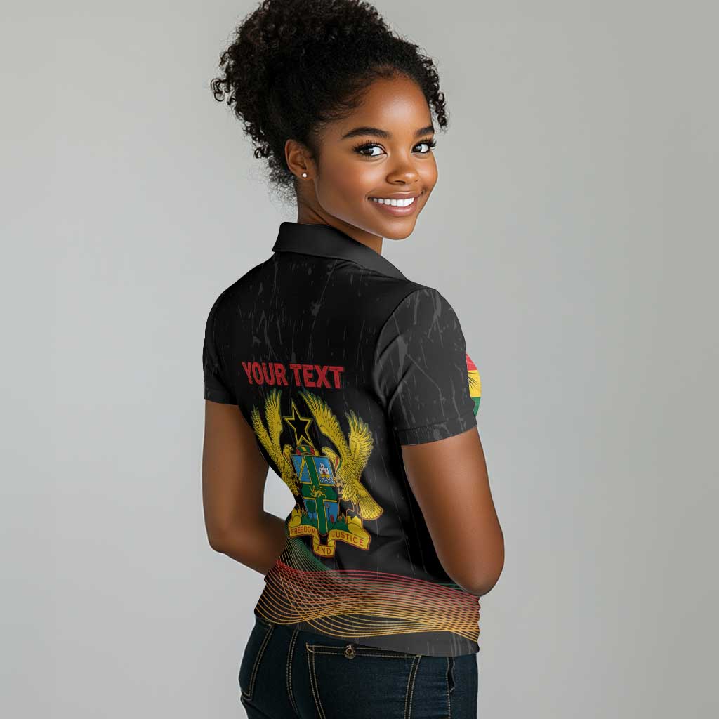 Personalized Ghana Black History Month Women Polo Shirt Live It Learn It Make It - African Pride