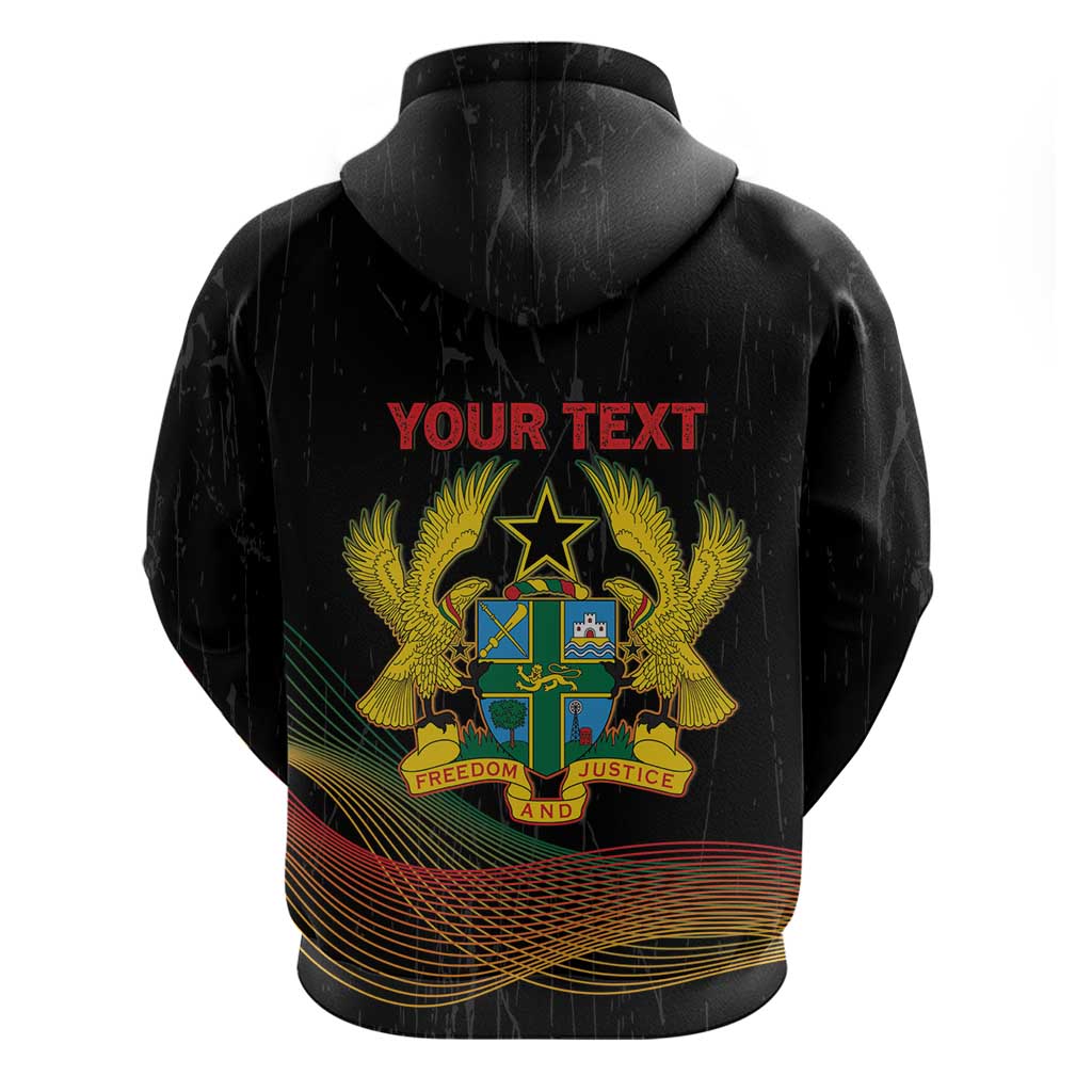 Personalized Ghana Black History Month Zip Hoodie Live It Learn It Make It - African Pride