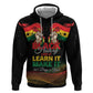 Personalized Ghana Black History Month Zip Hoodie Live It Learn It Make It - African Pride