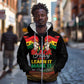 Personalized Ghana Black History Month Zip Hoodie Live It Learn It Make It - African Pride