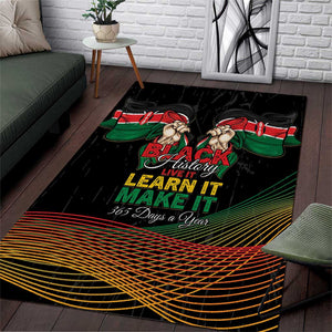 Kenya Black History Month Area Rug Live It Learn It Make It - African Pride