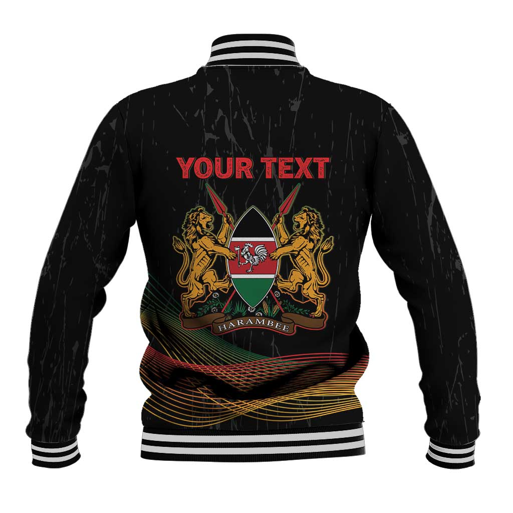 Personalized Kenya Black History Month Baseball Jacket Live It Learn It Make It - African Pride