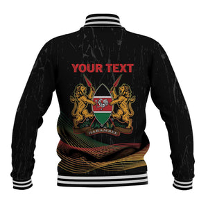 Personalized Kenya Black History Month Baseball Jacket Live It Learn It Make It - African Pride