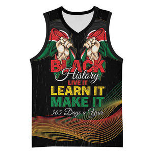 Personalized Kenya Black History Month Basketball Jersey Live It Learn It Make It - African Pride