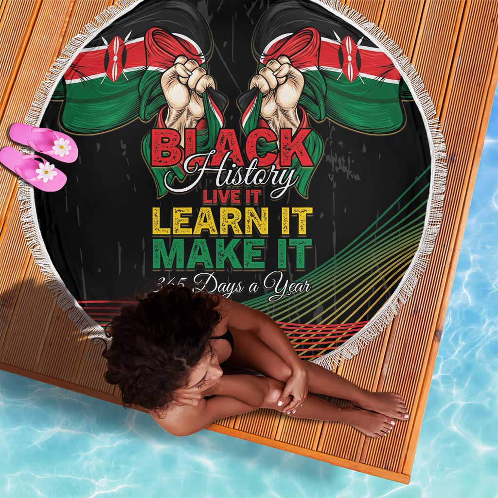 Kenya Black History Month Beach Blanket Live It Learn It Make It - African Pride