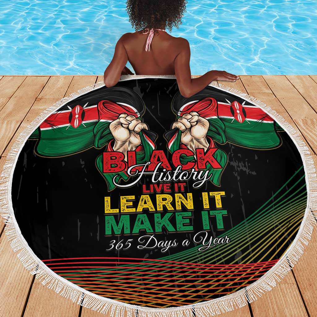 Kenya Black History Month Beach Blanket Live It Learn It Make It - African Pride