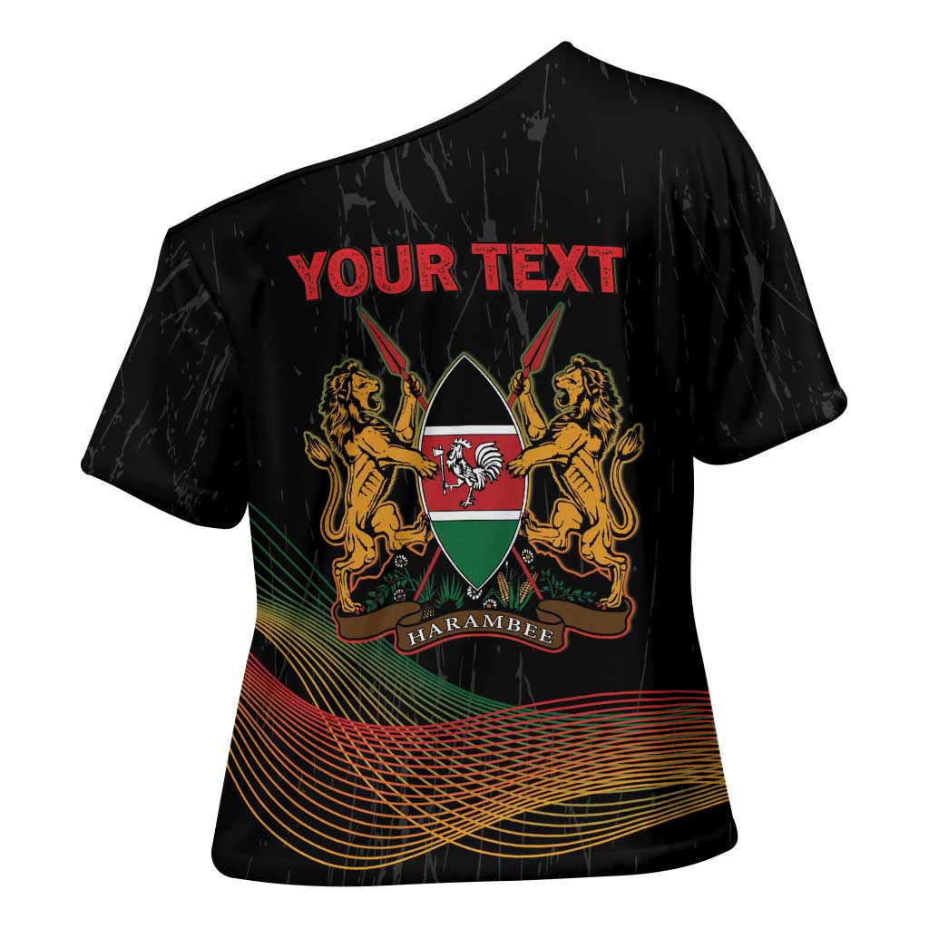 Personalized Kenya Black History Month Cross Shoulder Shirt Live It Learn It Make It - African Pride