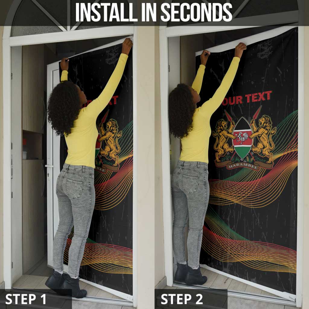 Personalized Kenya Black History Month Door Cover Live It Learn It Make It - African Pride