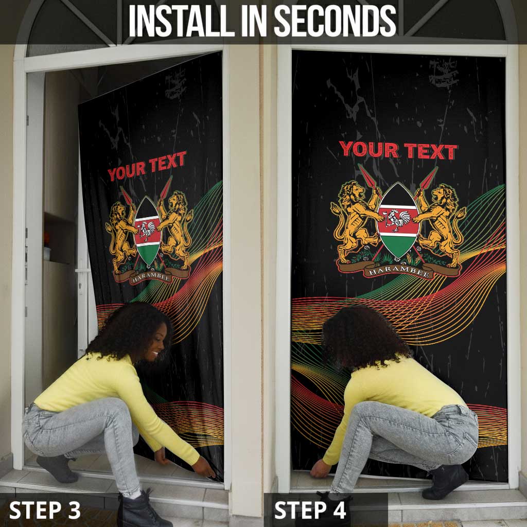 Personalized Kenya Black History Month Door Cover Live It Learn It Make It - African Pride