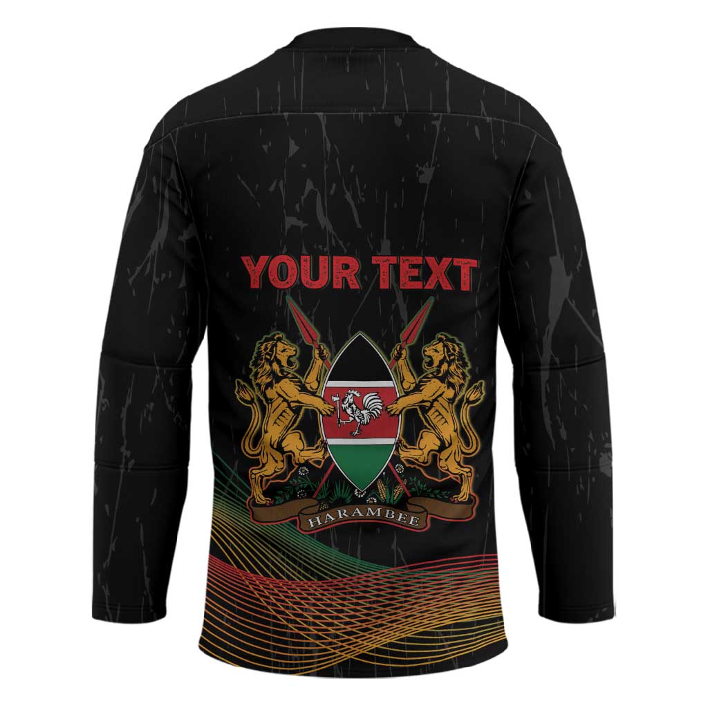 Personalized Kenya Black History Month Hockey Jersey Live It Learn It Make It - African Pride
