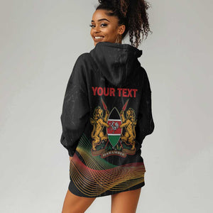 Personalized Kenya Black History Month Hoodie Dress Live It Learn It Make It - African Pride