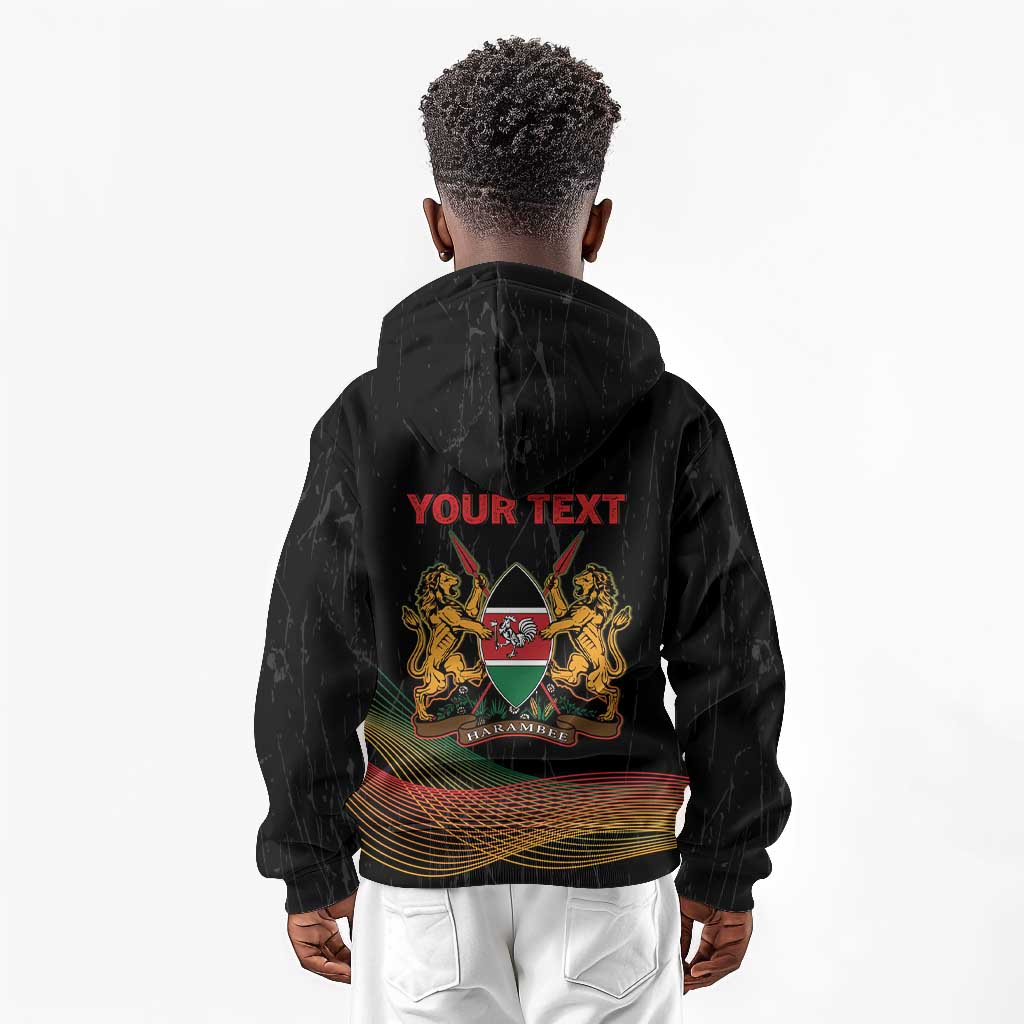 Personalized Kenya Black History Month Kid Hoodie Live It Learn It Make It - African Pride
