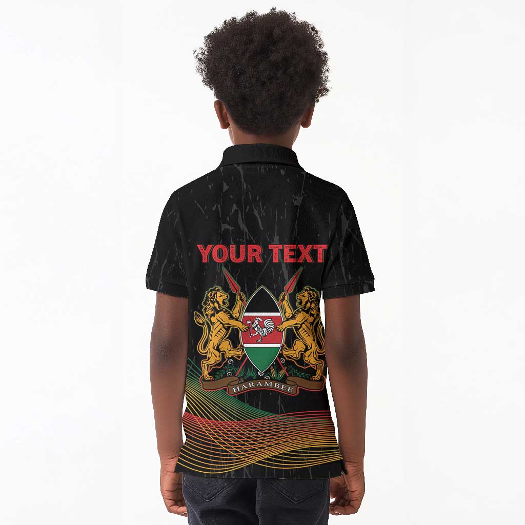 Personalized Kenya Black History Month Kid Polo Shirt Live It Learn It Make It - African Pride