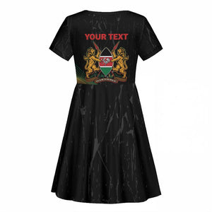 Personalized Kenya Black History Month Kid Short Sleeve Dress Live It Learn It Make It - African Pride