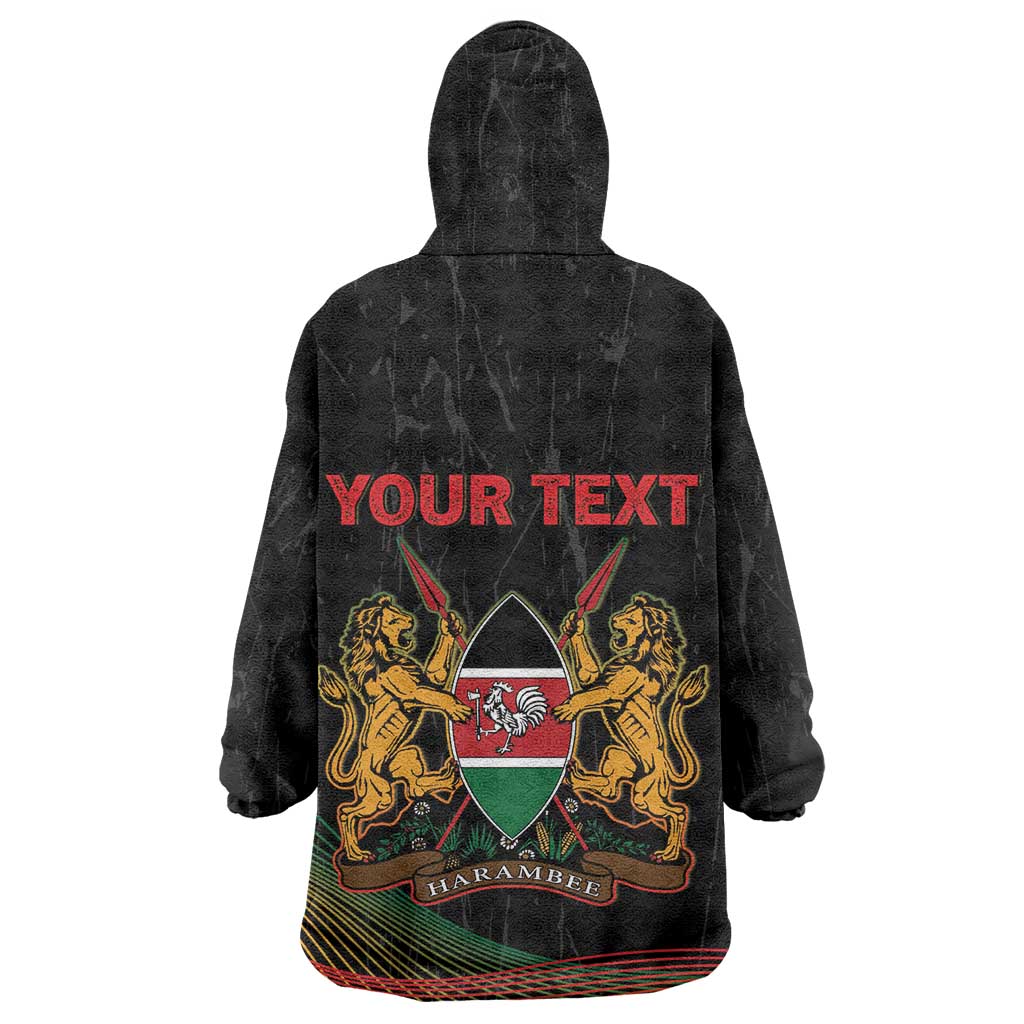 Personalized Kenya Black History Month Kid Wearable Blanket Hoodie Live It Learn It Make It - African Pride