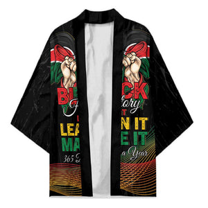 Personalized Kenya Black History Month Kimono Live It Learn It Make It - African Pride