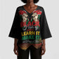 Personalized Kenya Black History Month Kimono Sleeve Blouse Live It Learn It Make It - African Pride