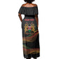 Personalized Kenya Black History Month Off Shoulder Maxi Dress Live It Learn It Make It - African Pride