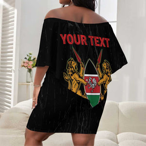 Personalized Kenya Black History Month Off Shoulder Short Dress Live It Learn It Make It - African Pride