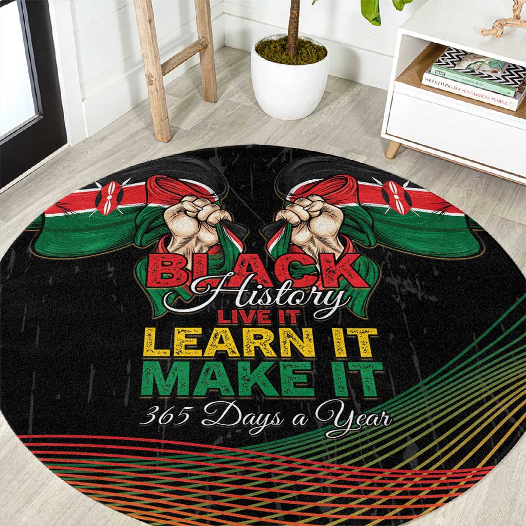 Kenya Black History Month Round Carpet Live It Learn It Make It - African Pride