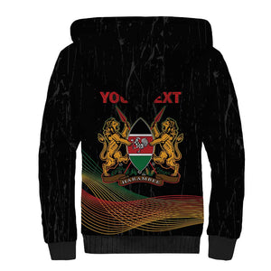 Personalized Kenya Black History Month Sherpa Hoodie Live It Learn It Make It - African Pride
