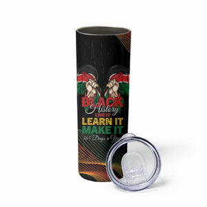 Personalized Kenya Black History Month Skinny Tumbler Live It Learn It Make It - African Pride
