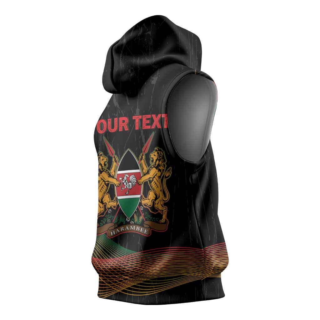Personalized Kenya Black History Month Sleeveless Hoodie Live It Learn It Make It - African Pride