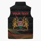 Personalized Kenya Black History Month Sleeveless Puffer Jacket Live It Learn It Make It - African Pride