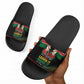 Kenya Black History Month Slide Sandals Live It Learn It Make It - African Pride