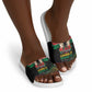 Kenya Black History Month Slide Sandals Live It Learn It Make It - African Pride