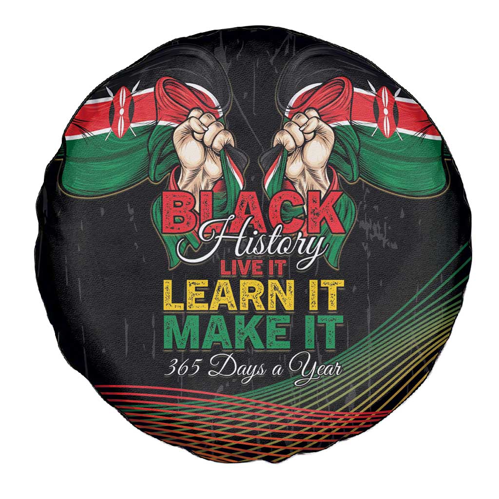 Kenya Black History Month Spare Tire Cover Live It Learn It Make It - African Pride