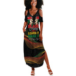 Personalized Kenya Black History Month Summer Maxi Dress Live It Learn It Make It - African Pride