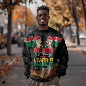Personalized Kenya Black History Month Sweatshirt Live It Learn It Make It - African Pride