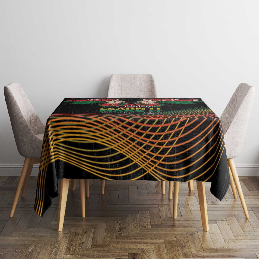 Kenya Black History Month Tablecloth Live It Learn It Make It - African Pride