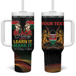 Personalized Kenya Black History Month Tumbler With Handle Live It Learn It Make It - African Pride