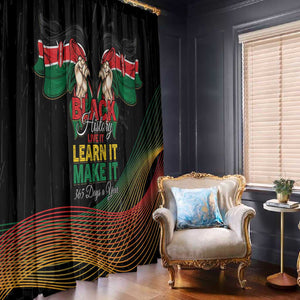 Kenya Black History Month Window Curtain Live It Learn It Make It - African Pride