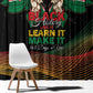 Kenya Black History Month Window Curtain Live It Learn It Make It - African Pride